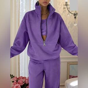 Purple Zip-Up Tracksuit